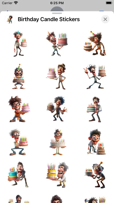 Tangkapan skrin Birthday Candle Stickers