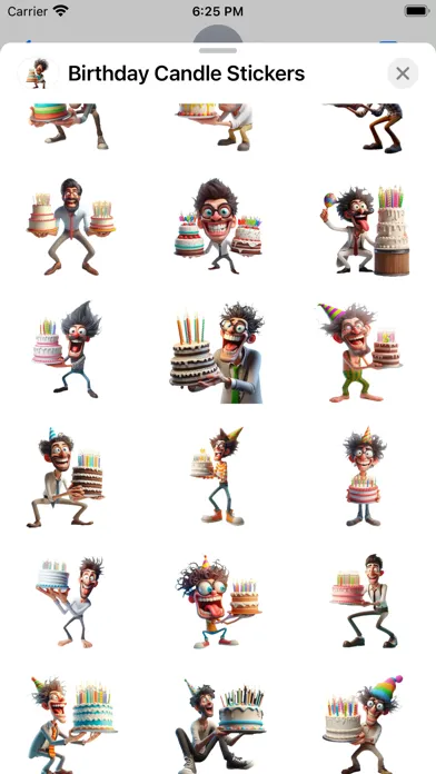 Tangkapan skrin Birthday Candle Stickers