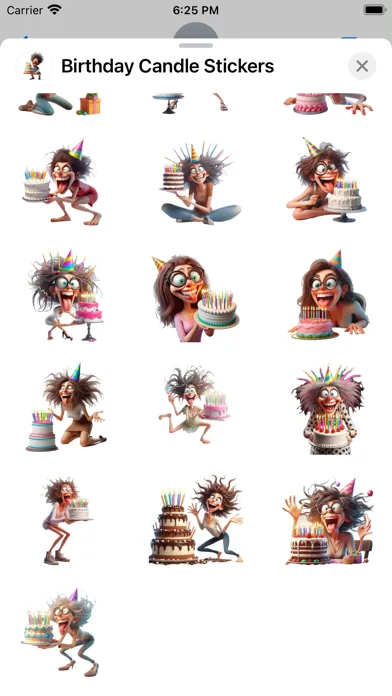 Tangkapan skrin Birthday Candle Stickers