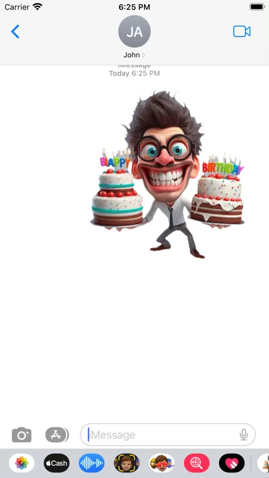 Tangkapan skrin Birthday Candle Stickers