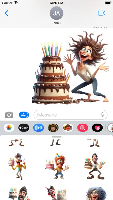 Tangkapan skrin Birthday Candle Stickers
