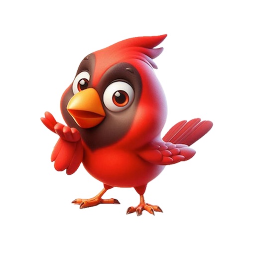 Cardinal Kiss Stickers