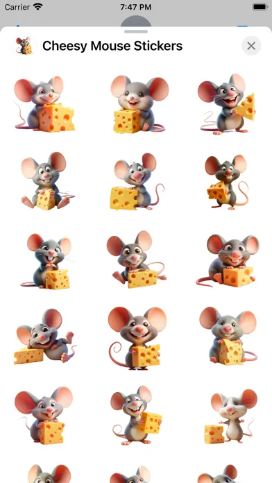 Ảnh chụp màn hình của Cheesy Mouse Stickers