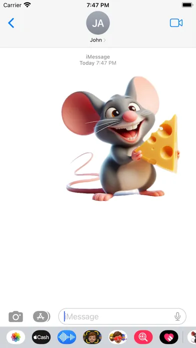 Ảnh chụp màn hình của Cheesy Mouse Stickers