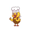 Chef Duckling Stickers Chef Duckling Stickers