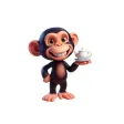 Chimp Tea Party Stickers