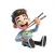 Chopstick Man Stickers