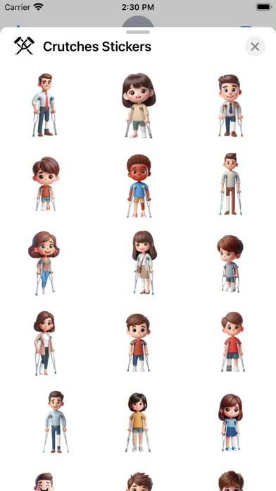 صور Crutches Stickers