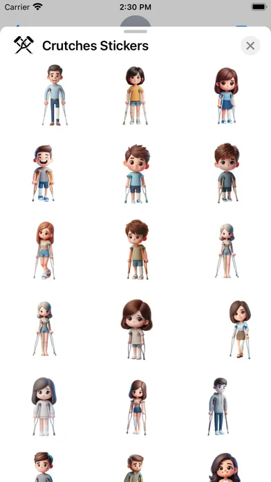 صور Crutches Stickers