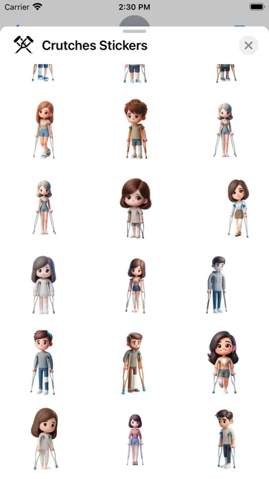 صور Crutches Stickers