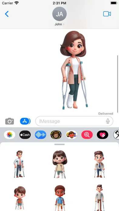 صور Crutches Stickers