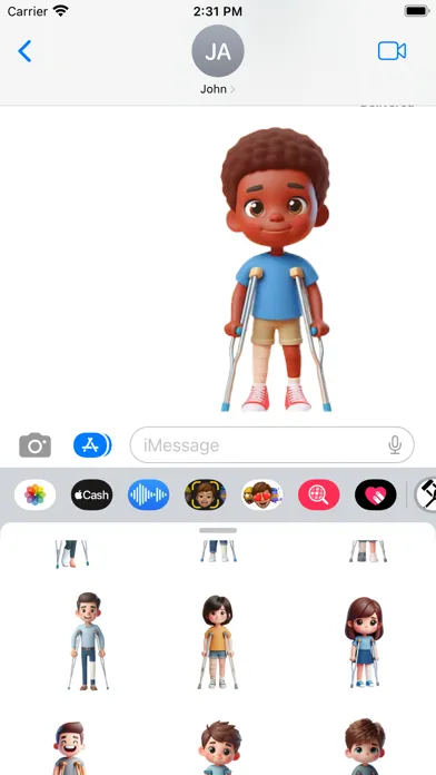 صور Crutches Stickers