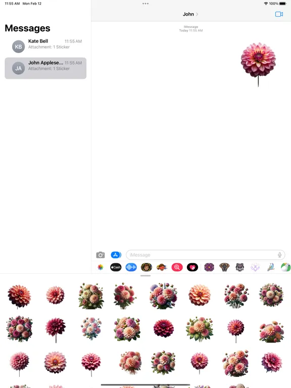 Dahlia Stickers iPad  Screenshots