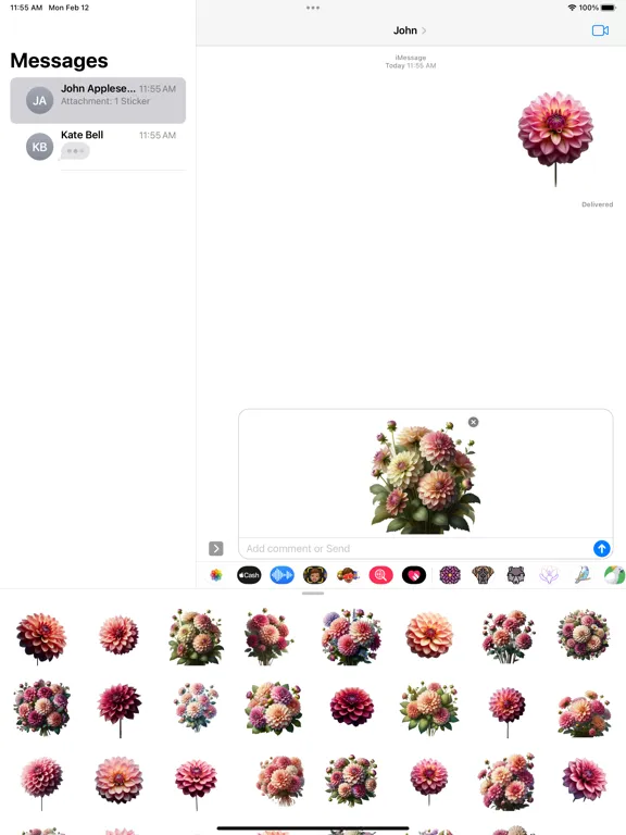Dahlia Stickers iPad  Screenshots