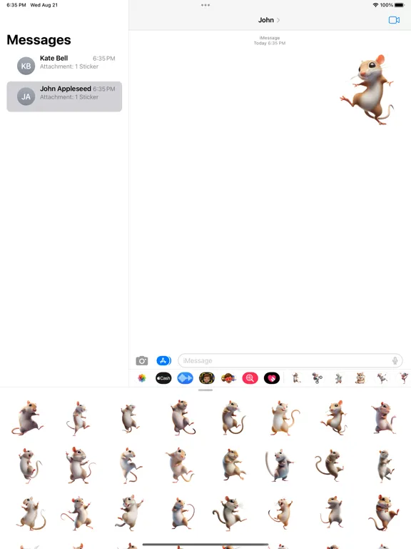 Dancing Gerbil Stickers iPad  スクリーンショット