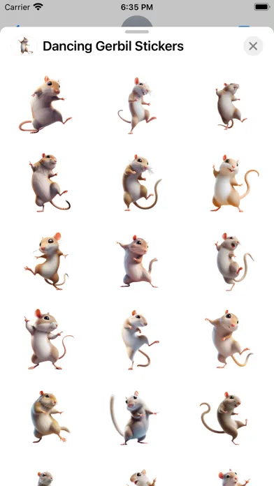 Dancing Gerbil Stickers スクリーンショット