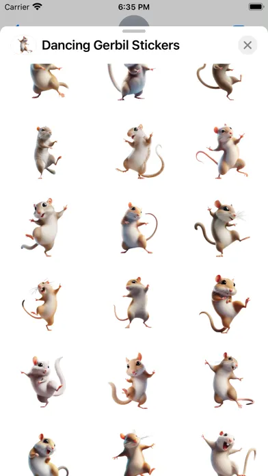 Dancing Gerbil Stickers スクリーンショット