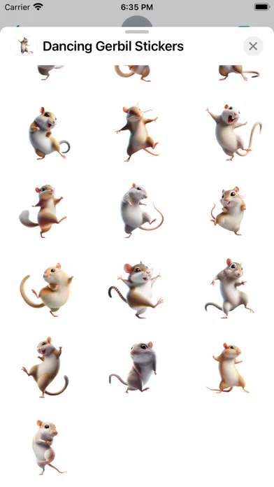 Dancing Gerbil Stickers スクリーンショット