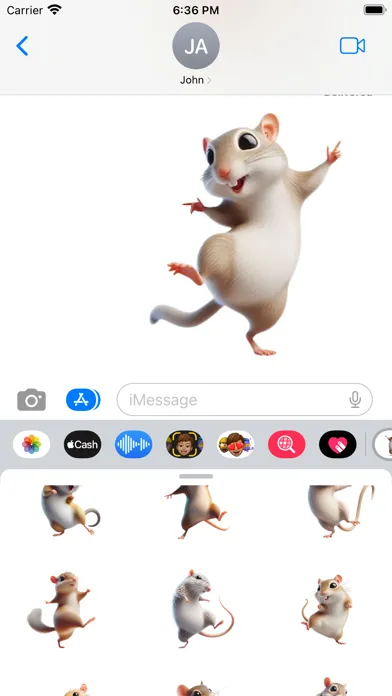 Dancing Gerbil Stickers スクリーンショット