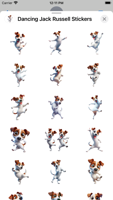 Dancing Jack Russell Stickers應用截圖