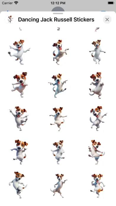 Tangkapan layar Dancing Jack Russell Stickers