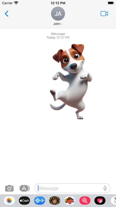 Tangkapan layar Dancing Jack Russell Stickers