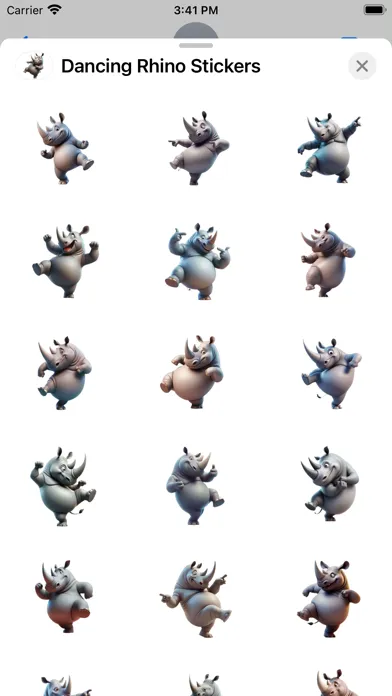 صور Dancing Rhino Stickers