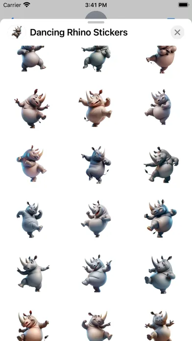 صور Dancing Rhino Stickers