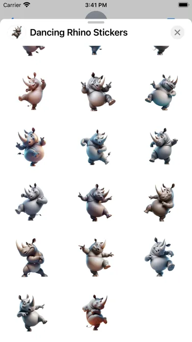 صور Dancing Rhino Stickers