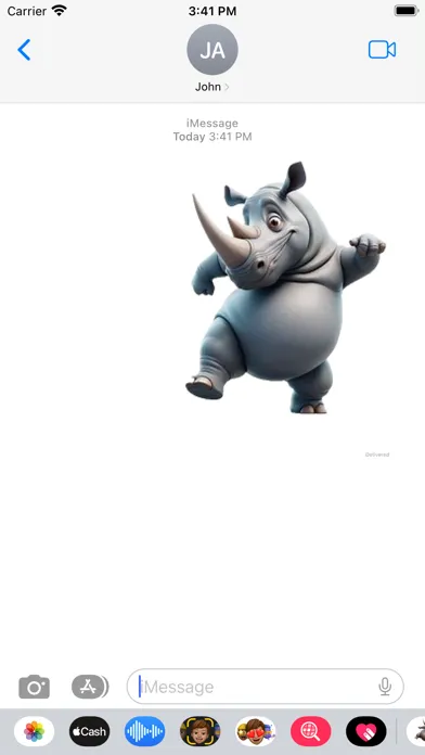 صور Dancing Rhino Stickers