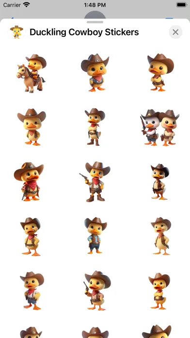 تصاویر Duckling Cowboy Stickers