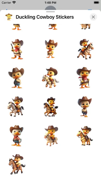 تصاویر Duckling Cowboy Stickers