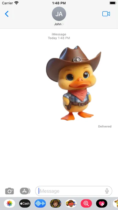 تصاویر Duckling Cowboy Stickers