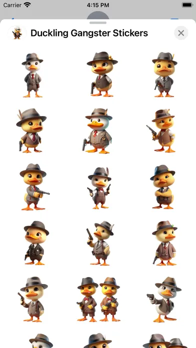 Tangkapan layar Duckling Gangster Stickers