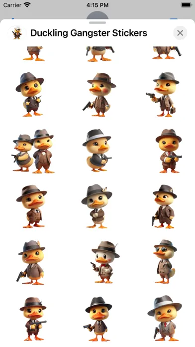 Tangkapan layar Duckling Gangster Stickers