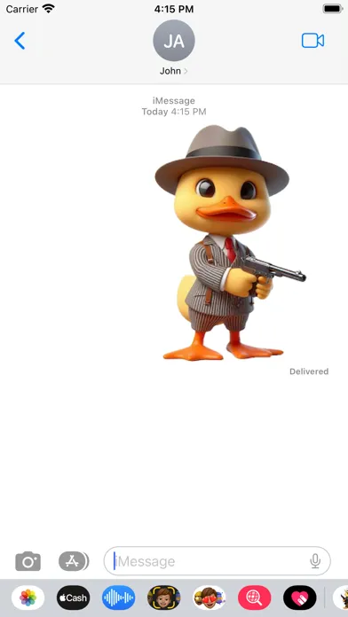 Tangkapan layar Duckling Gangster Stickers