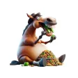 Eat Like a Horse Stickers