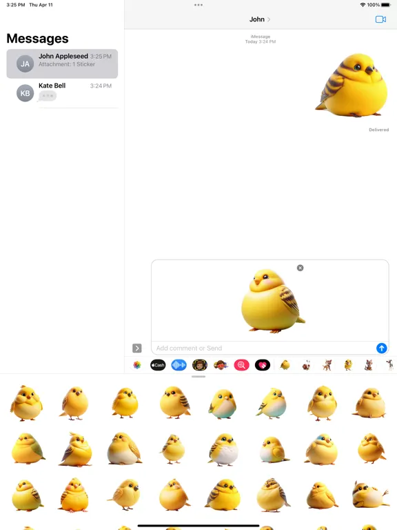 صور Fat Canary Stickers iPad 