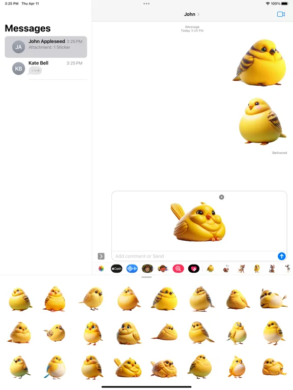 صور Fat Canary Stickers iPad 