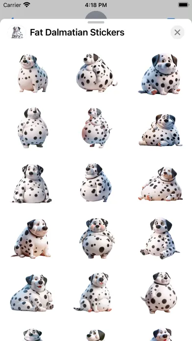 Fat Dalmatian Stickers應用截圖