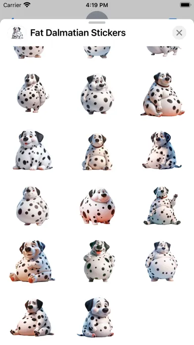 Fat Dalmatian Stickers應用截圖