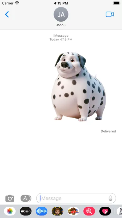 Fat Dalmatian Stickers應用截圖