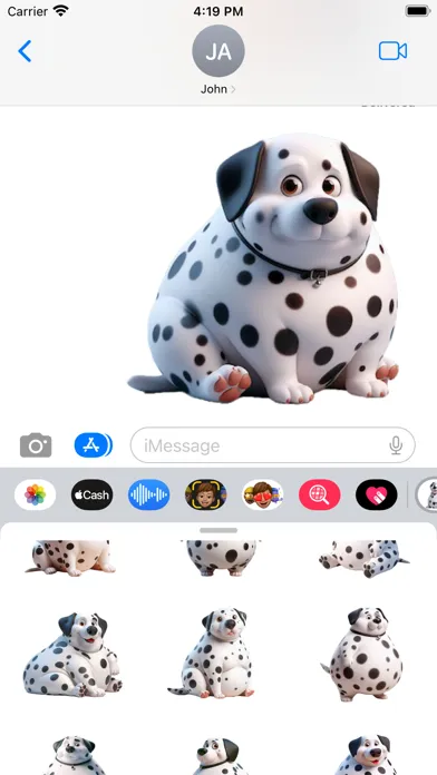 Fat Dalmatian Stickers應用截圖
