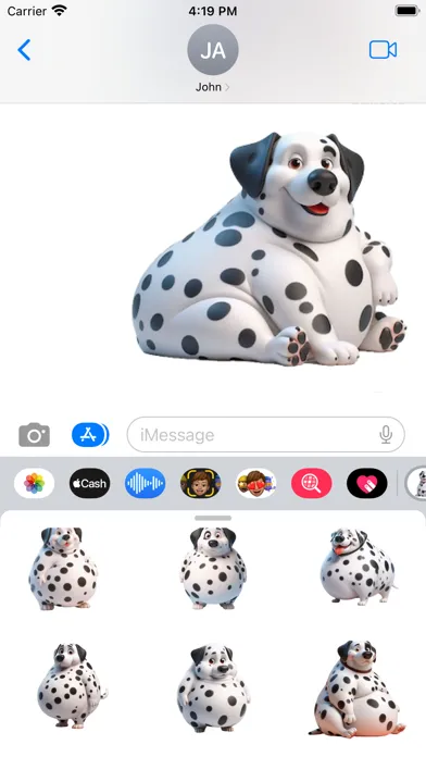 Fat Dalmatian Stickers應用截圖