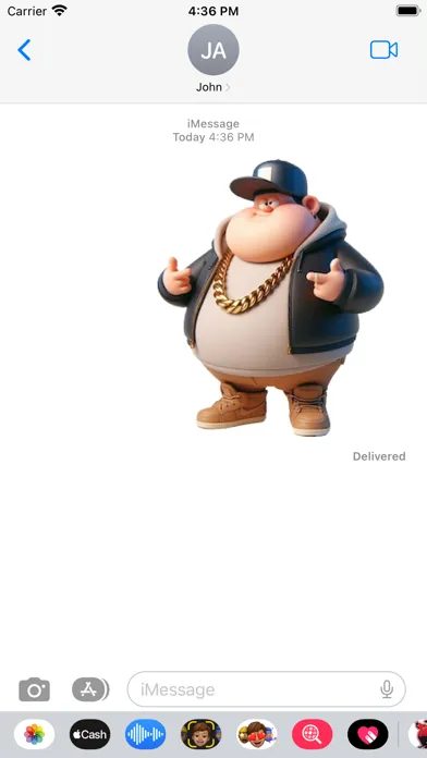 Zrzuty ekranu Fat Rapper Stickers
