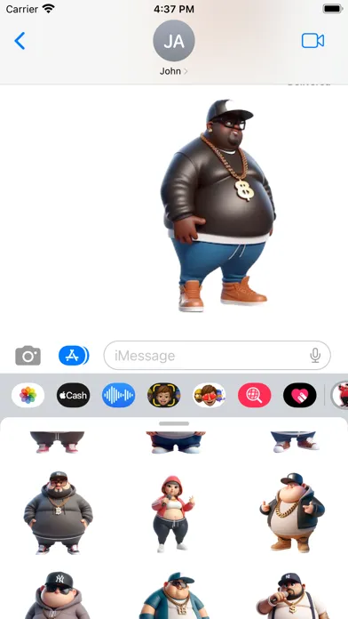 Zrzuty ekranu Fat Rapper Stickers
