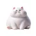 Fat White Cat Stickers