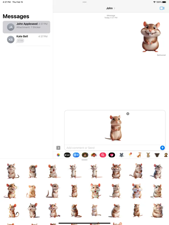 Скриншоты Gerbil Stickers iPad 