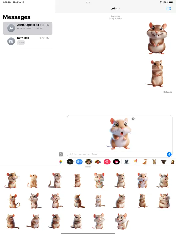 Скриншоты Gerbil Stickers iPad 