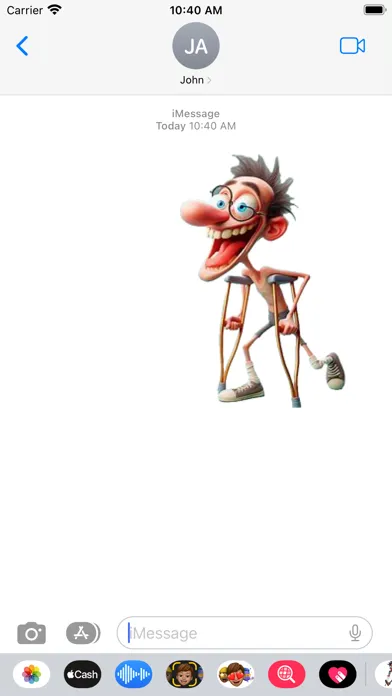 Capturas de tela do Goofy Crutches Stickers